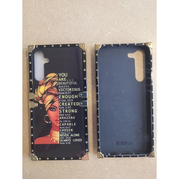 Samsung Galaxy A34 5G Phone Case Blk/Gold Hardware Religious New Lot of 2 - Picture 3 of 8